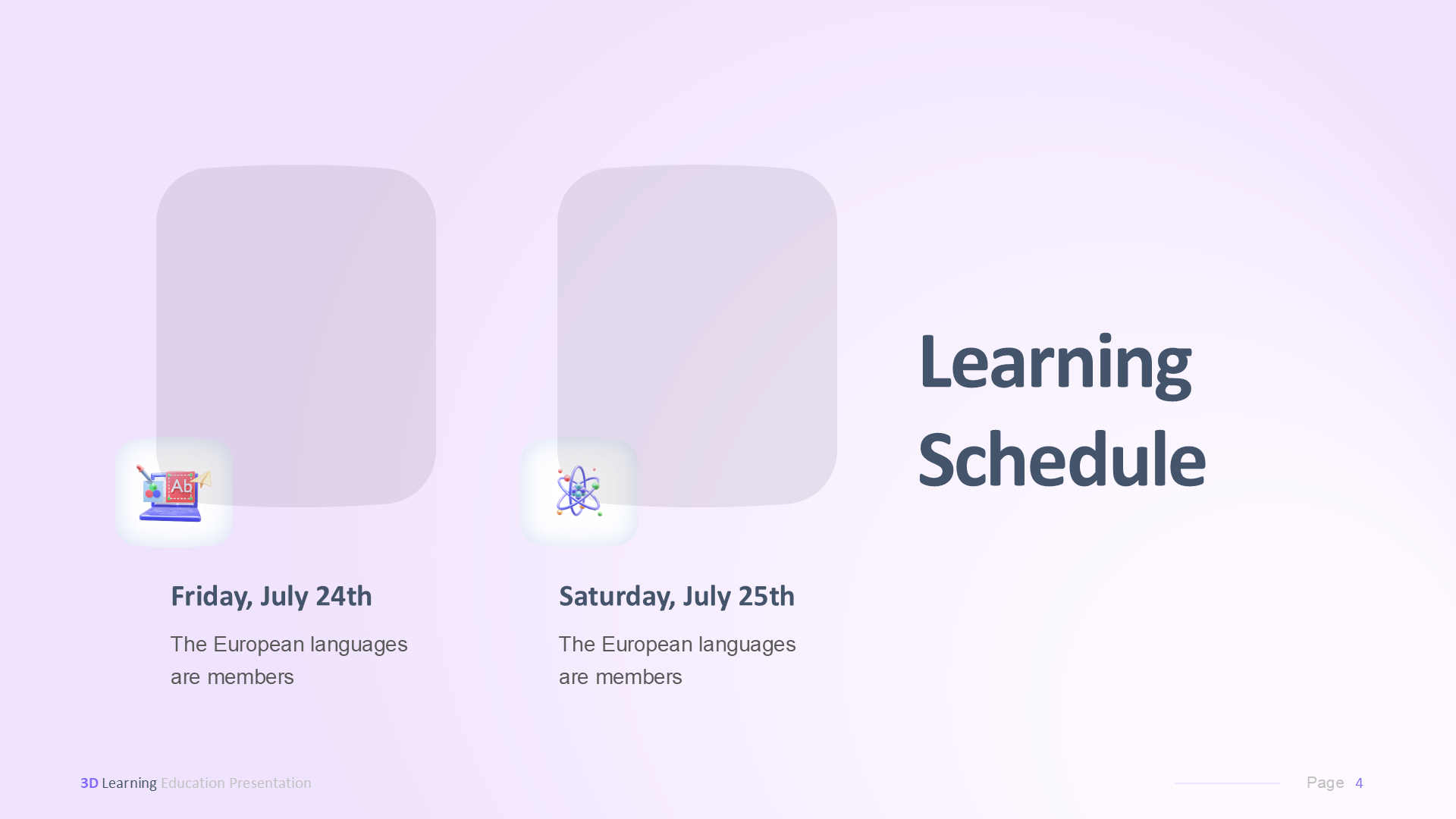 3D Learning Light slide 4